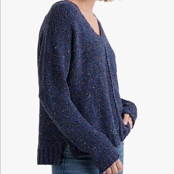 Lucky Brand Chunky V-Neck Sweater in pink - Picture 4 of 4